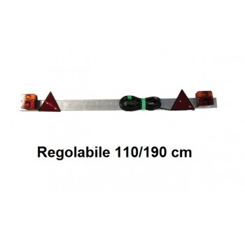 Barra posteriore con luci e cavo da 7,5 mt regolabile